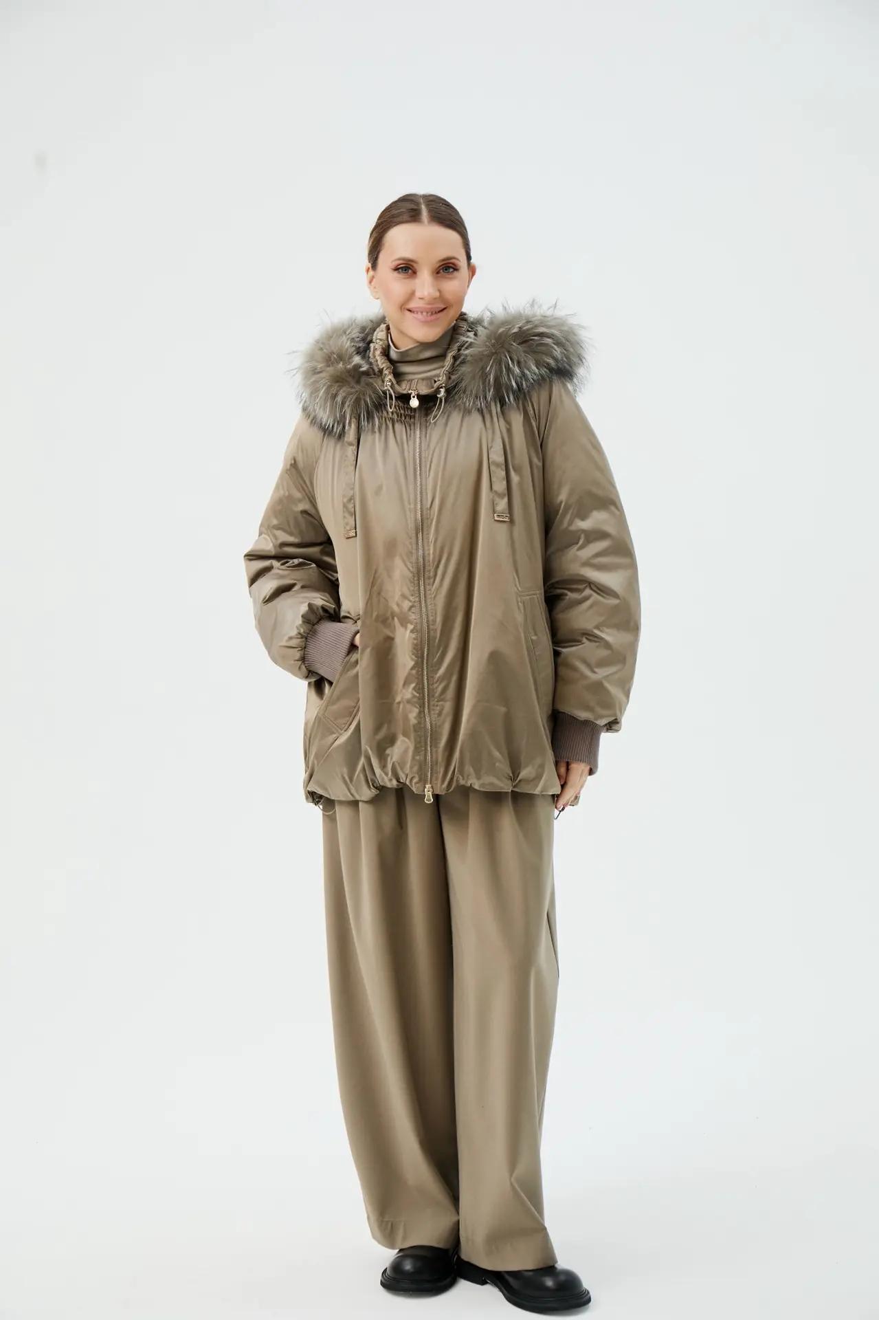 Пуховик TUFFONI 7727043D С.СЕРЫЙ OVERSIZE